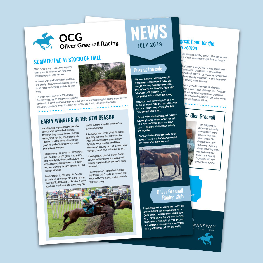 Oliver Greenall July newsletter